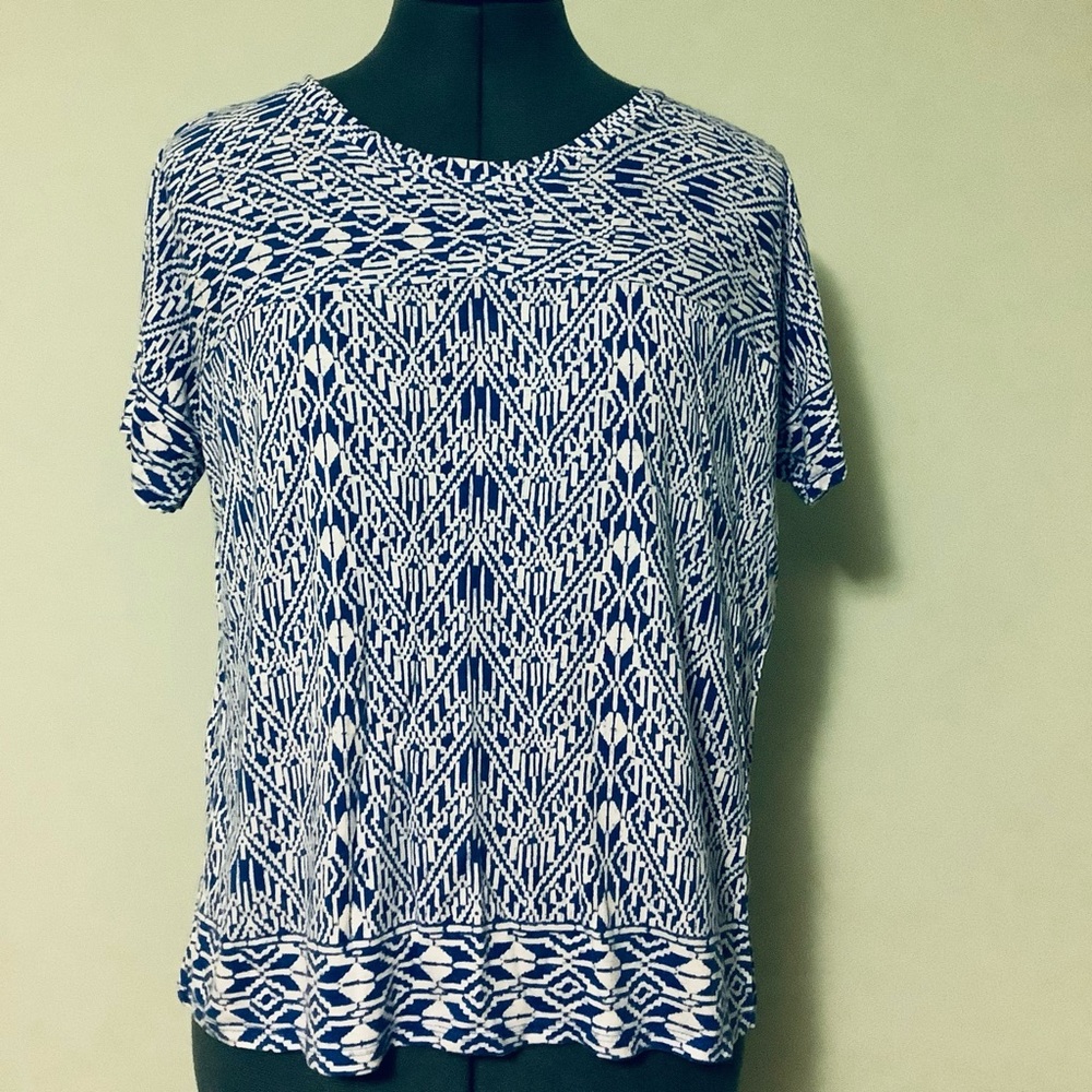 Blue and White Patterned OLD NAVY Shirt